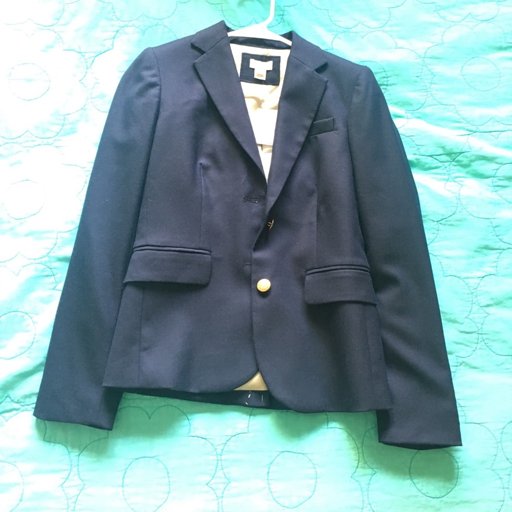SOLD J Crew Schoolboy Blazer Navy (Sz 00) - Picture 8 of 8